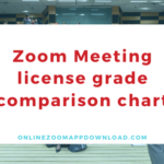 Zoom Meeting license grade comparison chart