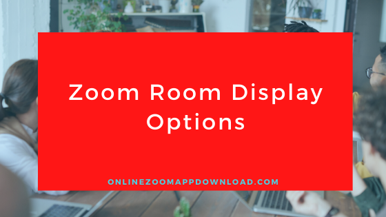 Zoom Room Display Options
