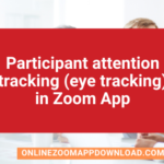 Participant attention tracking (eye tracking) in Zoom App