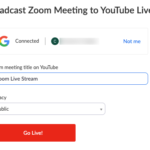 Live streaming Zoom meetings/webinars on YouTube