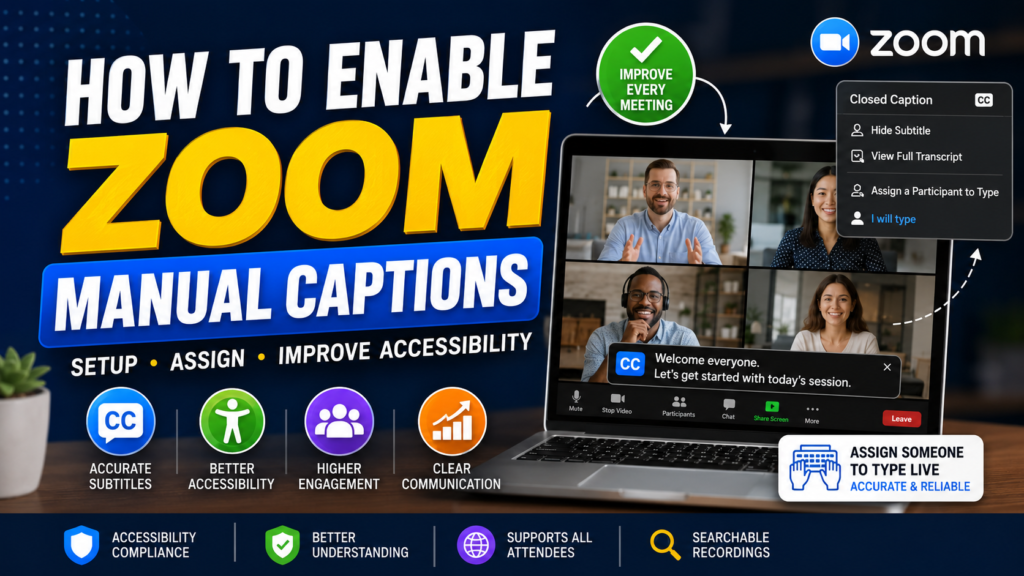 Enable Manual Captions in Zoom Meetings